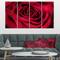 Designart - Red Rose Petals with Rain Droplets - Floral Art Canvas Print